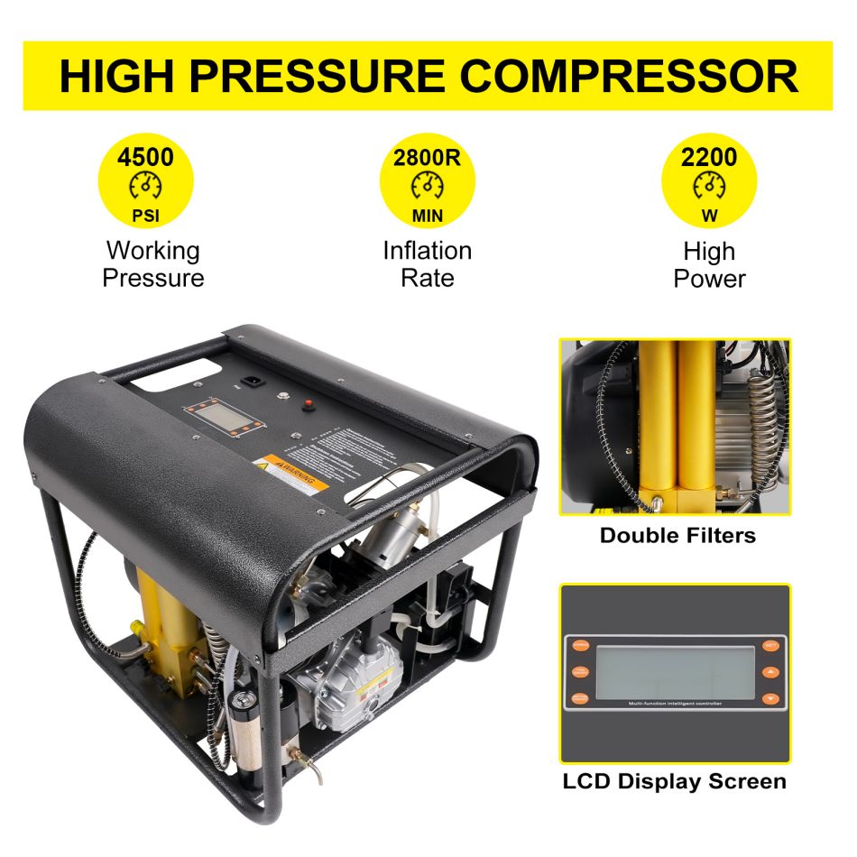  4500psi 300bar 220v pcp compressor