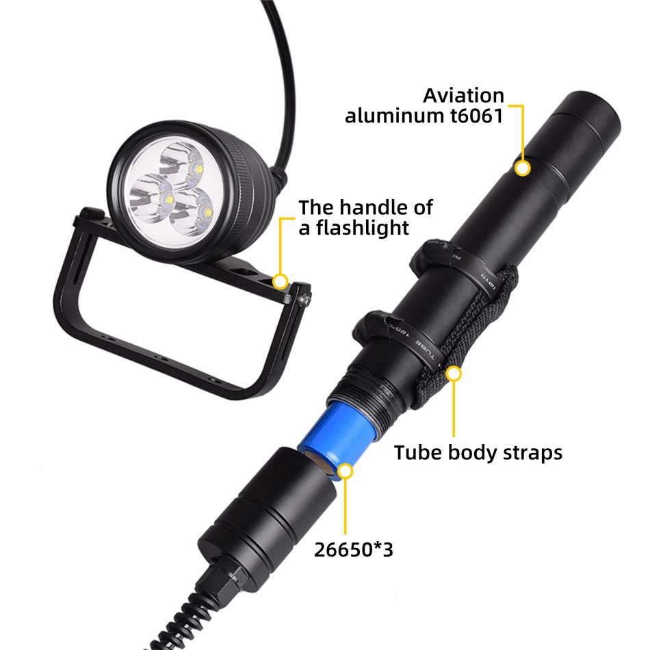 150M Waterproof Diving Flashlight