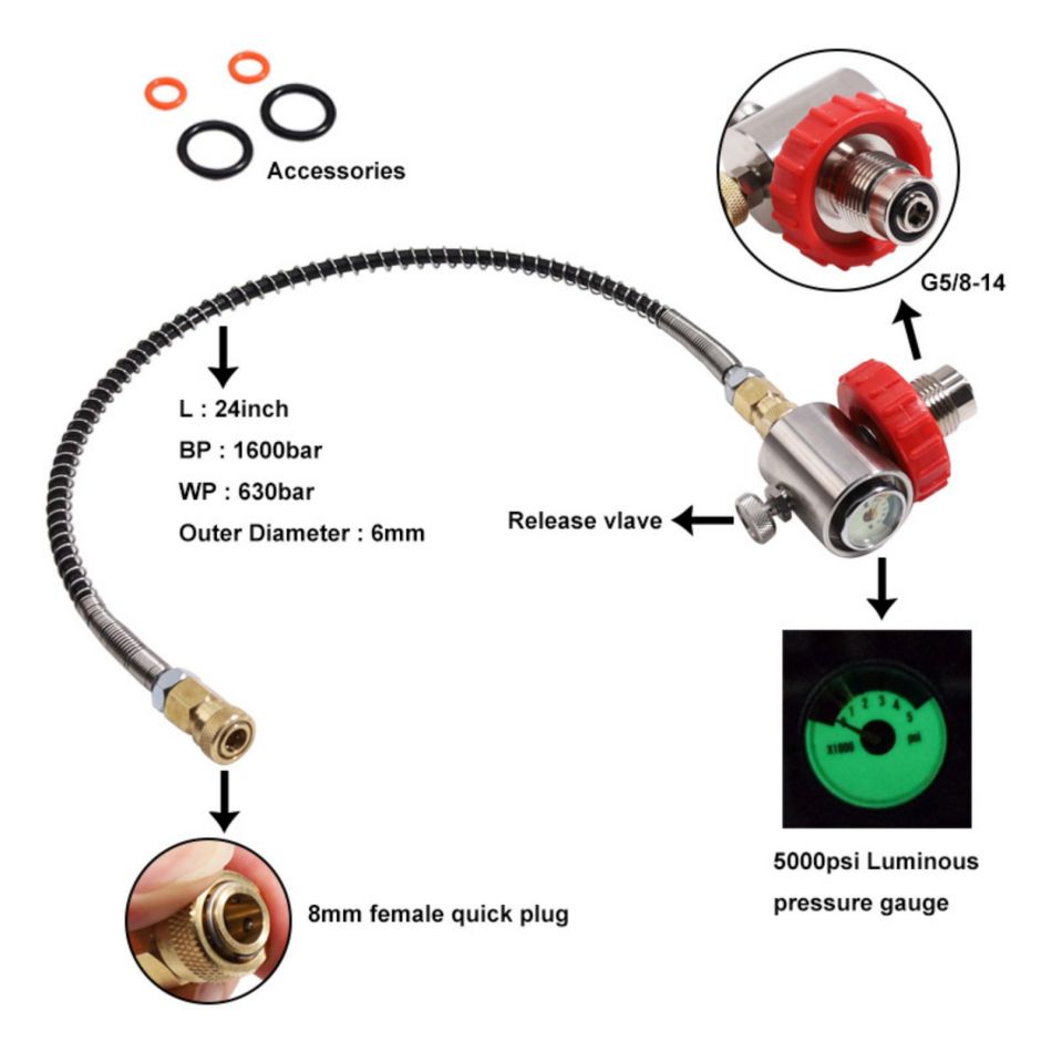 High Pressure Gas Refilling Valve