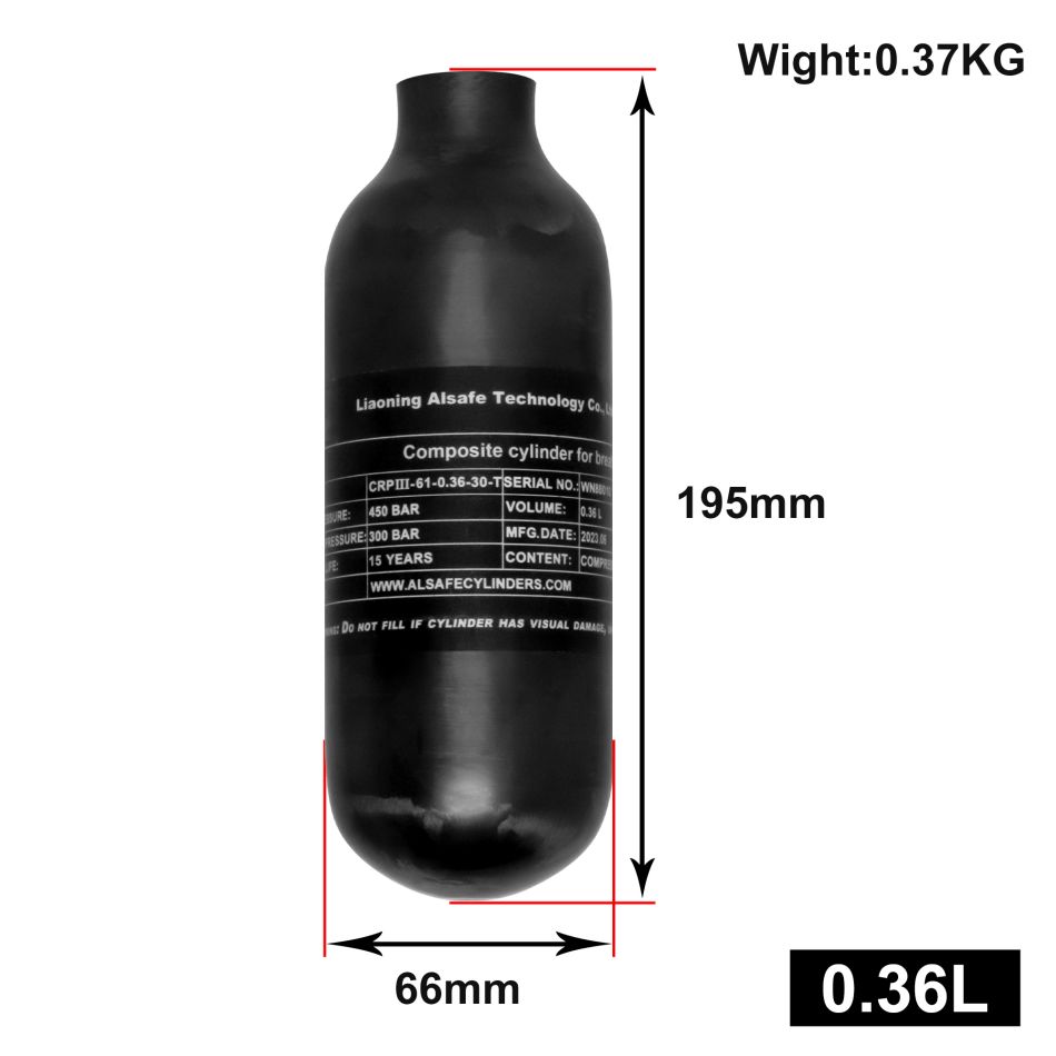 30mpa 4500psi 300bar Air Tank